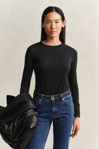Katoen T-shirt met lange mouwen