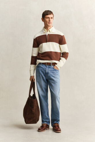 Katoenen polotrui met Barstripes