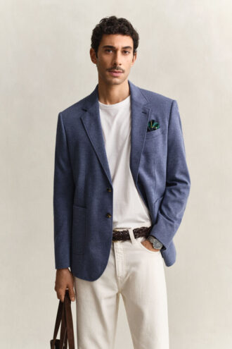 Tweekleurige jersey piqué Blazer