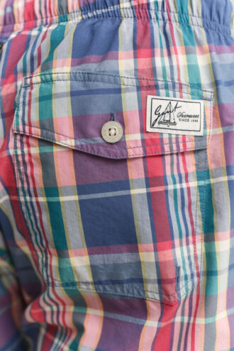 Zwemshort met Madras-ruit